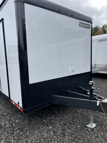 New 2026 Haulmark EDGE 34 Race Trailer With Turbo Package, Awning, Polycor, Insulated, Black Trim Package