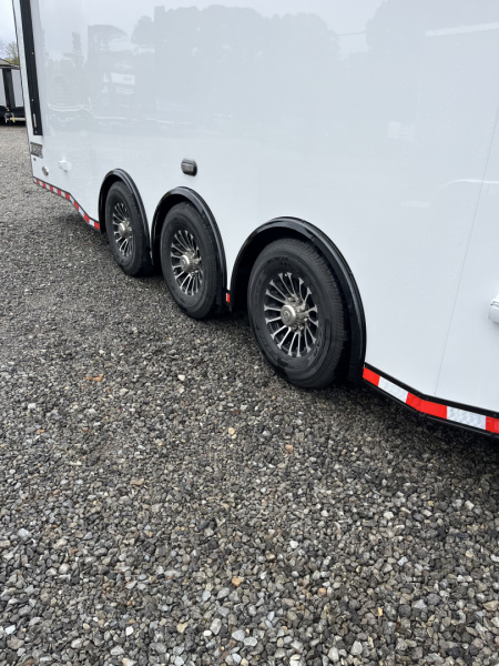 New 2026 Haulmark EDGE 34 Race Trailer With Turbo Package, Awning, Polycor, Insulated, Black Trim Package