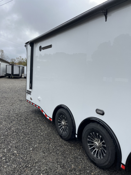 New 2026 Haulmark EDGE 34 Race Trailer With Turbo Package, Awning, Polycor, Insulated, Black Trim Package