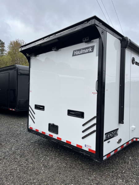New 2026 Haulmark EDGE 34 Race Trailer With Turbo Package, Awning, Polycor, Insulated, Black Trim Package