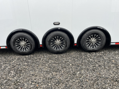 New 2026 Haulmark EDGE 34 Race Trailer With Turbo Package, Awning, Polycor, Insulated, Black Trim Package