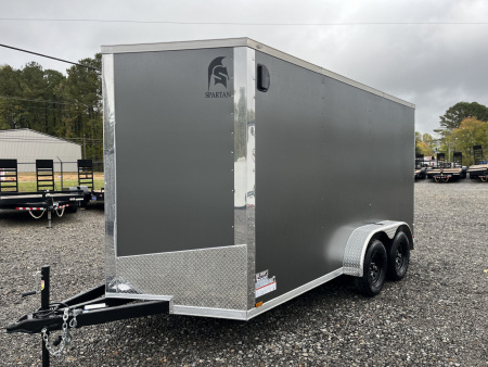New 2026 Spartan 7X14 Enclosed Trailer, Polycor Exterior, Tandem Axle, StableDeck, 7K GVWR