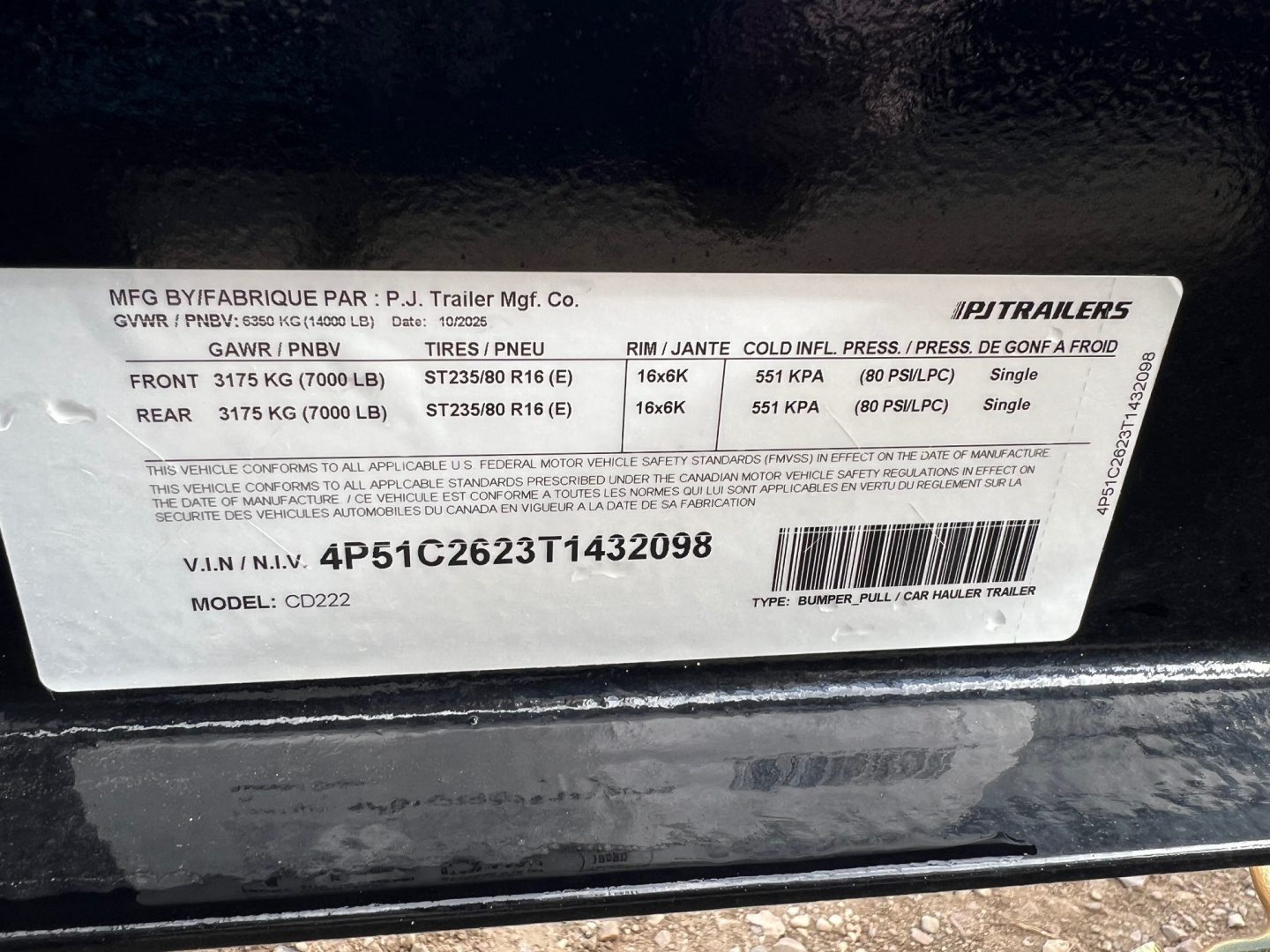 New 2026 PJ Trailers 22' CD Equipment Trailer