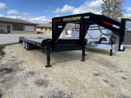 New 2024 CornPro Trailers GOLDEN GN20+5 7K Flatbed Trailer