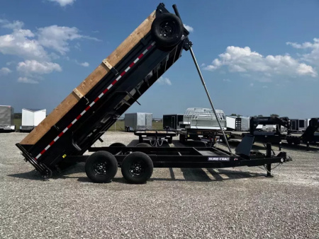 New 2025 Sure-Trac 82"x16 14K Telescopic Dump Trailer