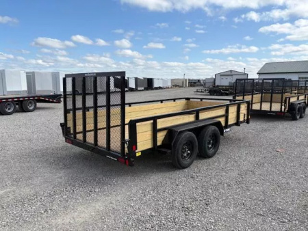 New 2025 Sure-Trac 7x14 7K 3-Board Tandem Axle Utility Trailer