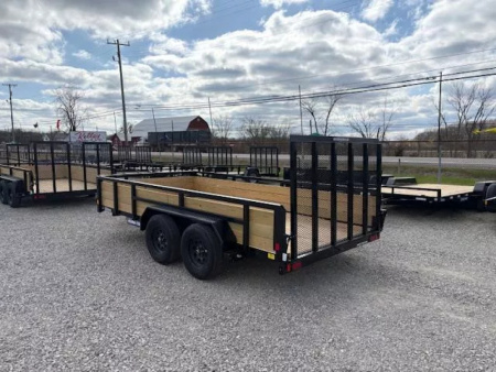 New 2025 Sure-Trac 7x14 7K 3-Board Tandem Axle Utility Trailer