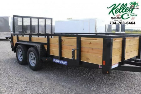 New 2025 Sure-Trac 7x14 7K 3-Board Tandem Axle Utility Trailer