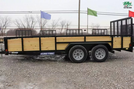 New 2025 Sure-Trac 7x16 7K 3-Board Utility Trailer