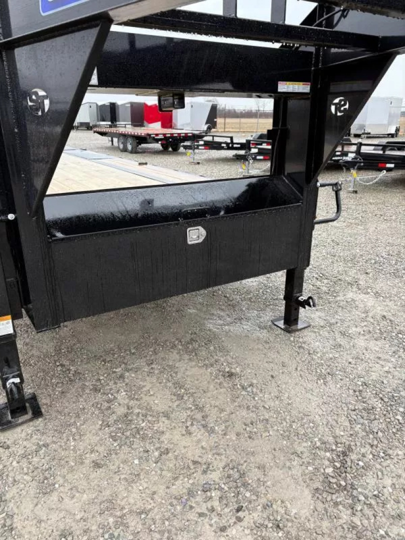 New 2025 Sure-Trac 8.5x20+5 Heavy Duty Low Profile Gooseneck Beavertail Deckover Trailer 15K