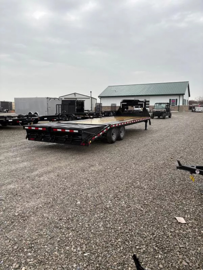 New 2025 Sure-Trac 8.5x20+5 Heavy Duty Low Profile Gooseneck Beavertail Deckover Trailer 15K