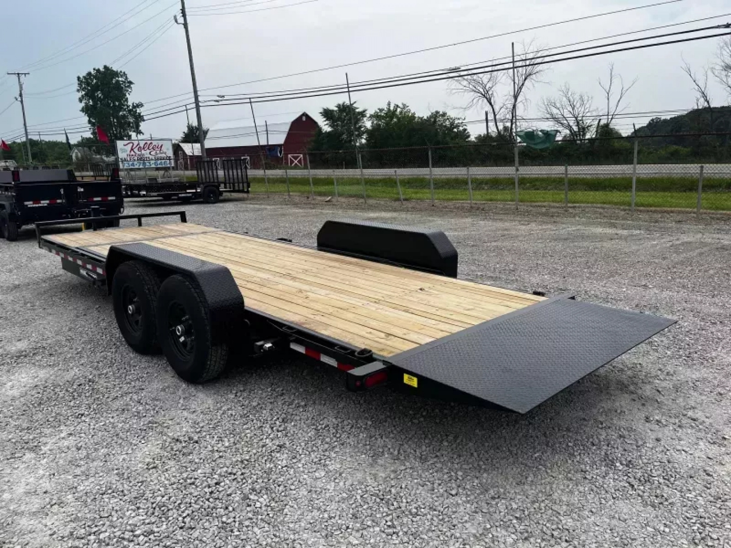 New 2025 Sure-Trac 7x22(18+4) 14K Tilt Bed Equipment Trailer with Tool Box
