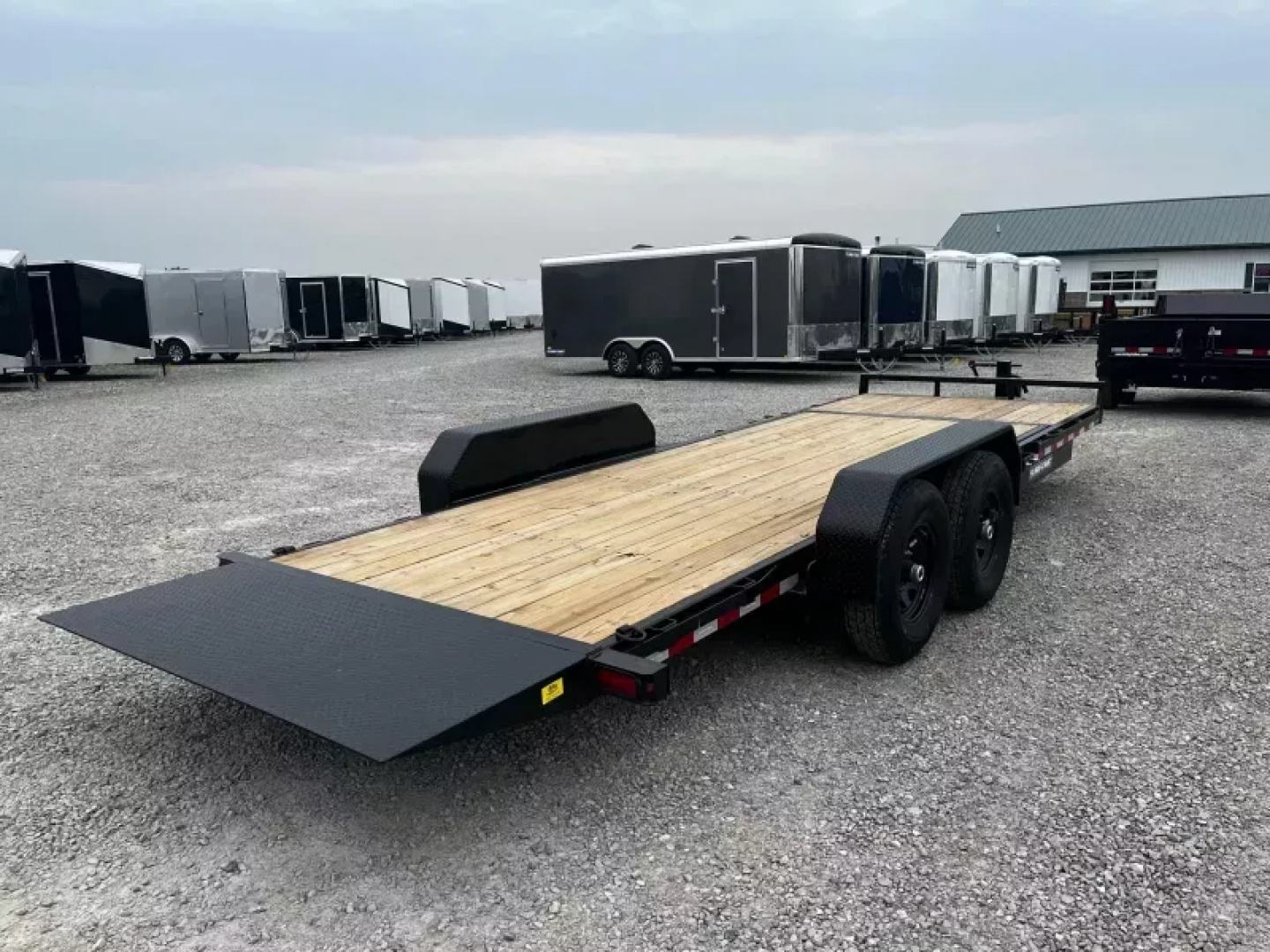 New 2025 Sure-Trac 7x22(18+4) 14K Tilt Bed Equipment Trailer with Tool Box