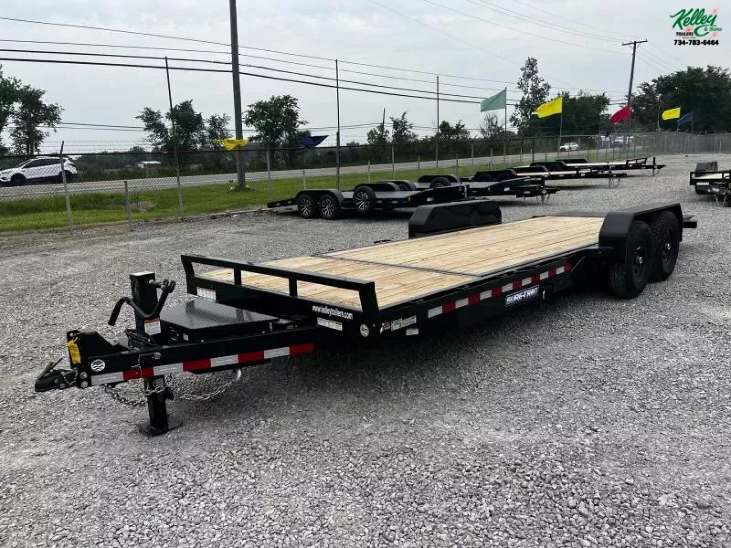 New 2025 Sure-Trac 7x22(18+4) 14K Tilt Bed Equipment Trailer with Tool Box
