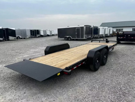 New 2025 Sure-Trac 7x22(18+4) 14K Tilt Bed Equipment Trailer with Tool Box
