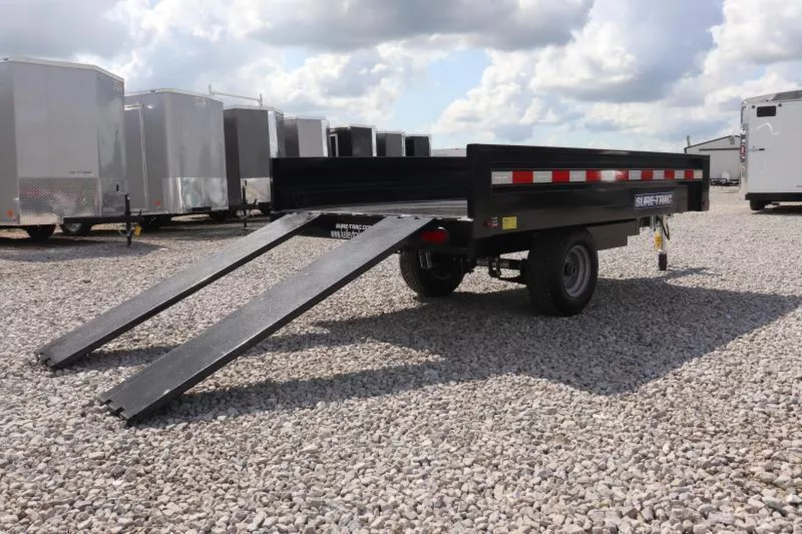 New 2025 Sure-Trac 4.5x8 Utility Dump Trailer