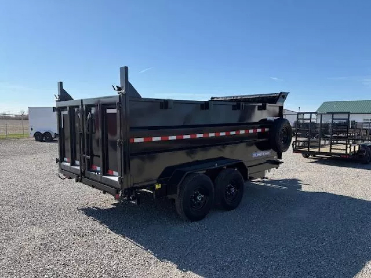 New 2025 Sure-Trac 82"x14 HD Low Profile Dump Trailer w/ 4 Ft. Sides  14K Telescopic