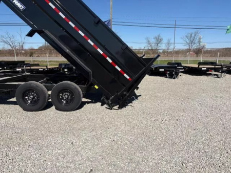 New 2025 Sure-Trac 82"x14 HD Low Profile Dump Trailer w/ 4 Ft. Sides  14K Telescopic