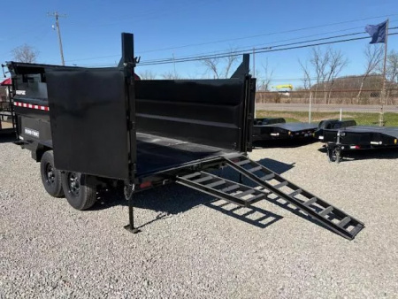 New 2025 Sure-Trac 82"x14 HD Low Profile Dump Trailer w/ 4 Ft. Sides  14K Telescopic