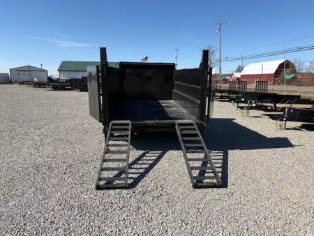 New 2025 Sure-Trac 82"x14 HD Low Profile Dump Trailer w/ 4 Ft. Sides  14K Telescopic