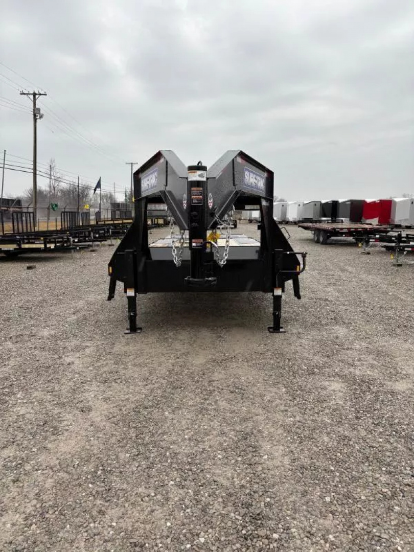 New 2025 Sure-Trac 8.5x20+5 Heavy Duty Low Profile Gooseneck Beavertail Deckover Trailer 15K