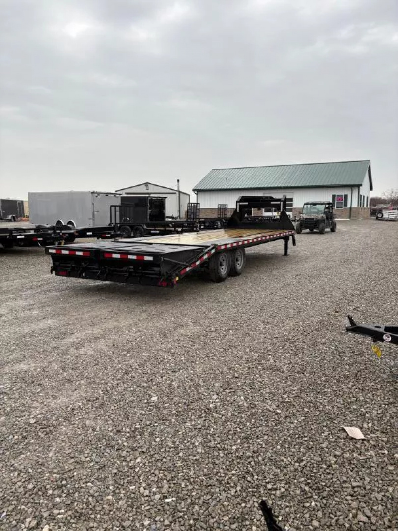 New 2025 Sure-Trac 8.5x20+5 Heavy Duty Low Profile Gooseneck Beavertail Deckover Trailer 15K