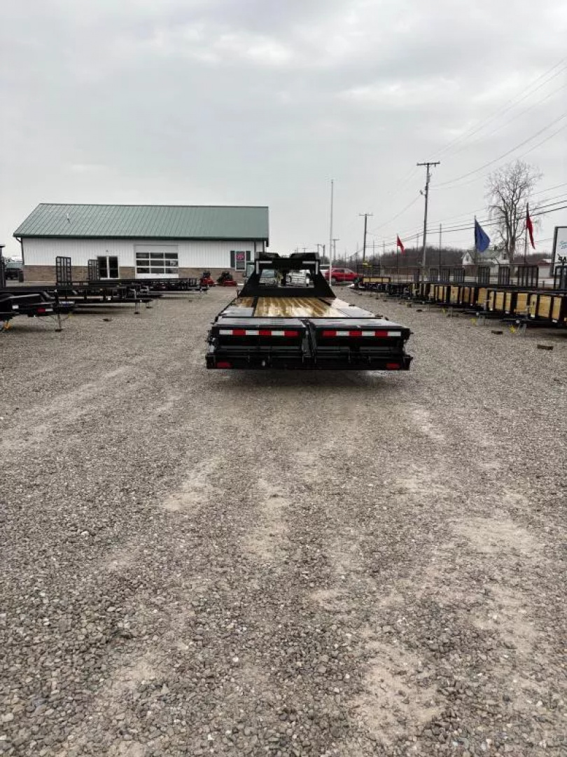 New 2025 Sure-Trac 8.5x20+5 Heavy Duty Low Profile Gooseneck Beavertail Deckover Trailer 15K