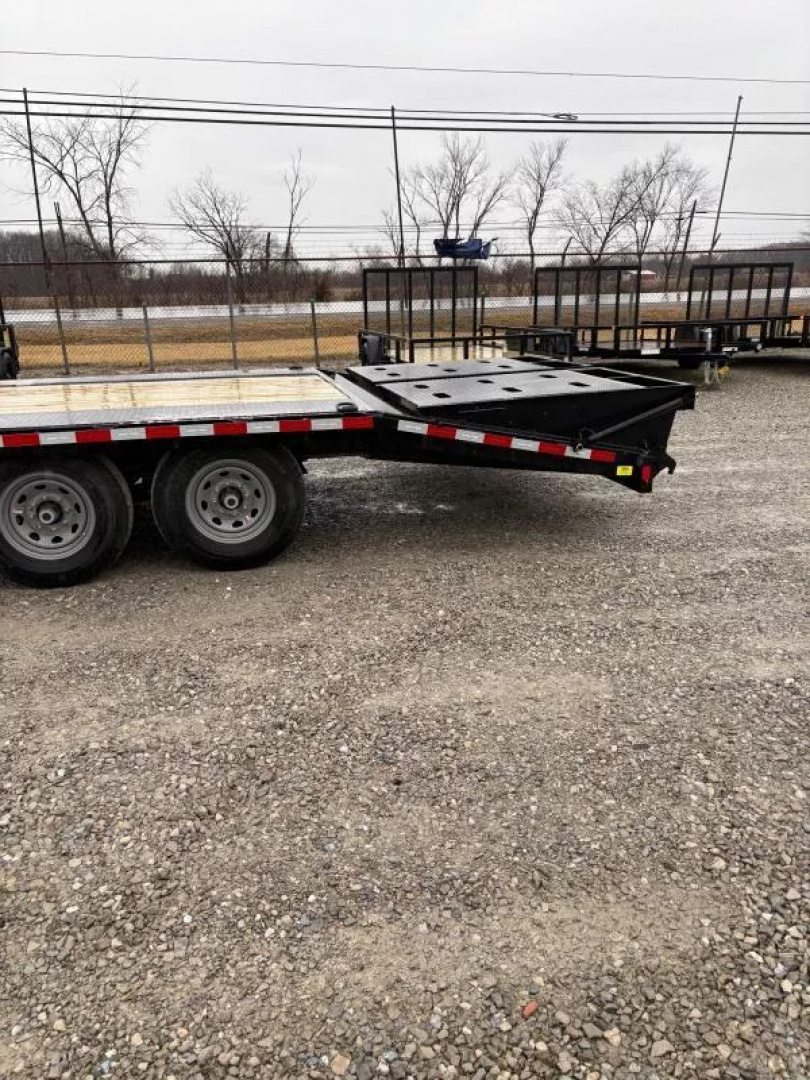 New 2025 Sure-Trac 8.5x20+5 Heavy Duty Low Profile Gooseneck Beavertail Deckover Trailer 15K