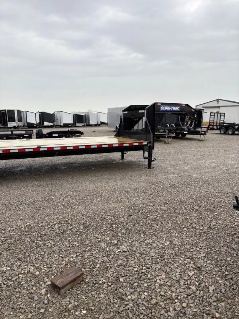 New 2025 Sure-Trac 8.5x20+5 Heavy Duty Low Profile Gooseneck Beavertail Deckover Trailer 15K