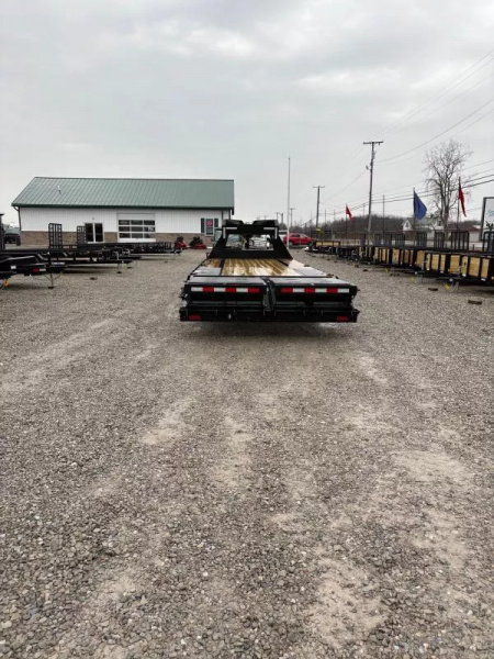 New 2025 Sure-Trac 8.5x20+5 Heavy Duty Low Profile Gooseneck Beavertail Deckover Trailer 15K