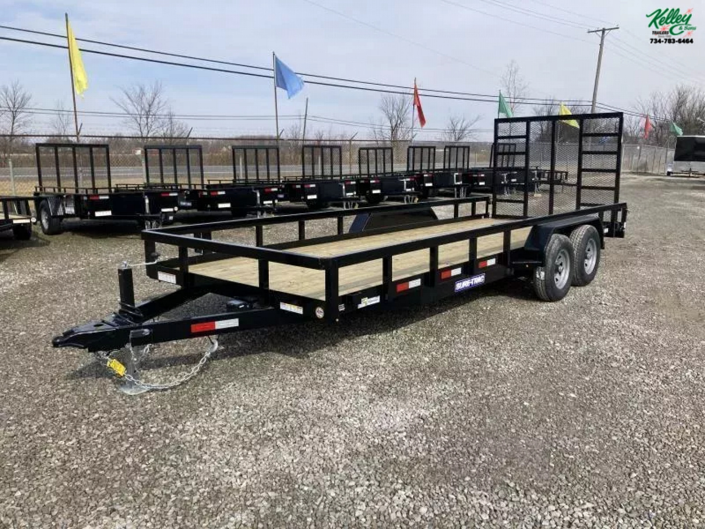 New 2025 Sure-Trac 7x20 10K Tube Top Utility Trailer
