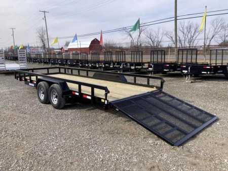 New 2025 Sure-Trac 7x20 10K Tube Top Utility Trailer