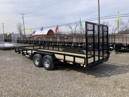 New 2025 Sure-Trac 7x20 10K Tube Top Utility Trailer