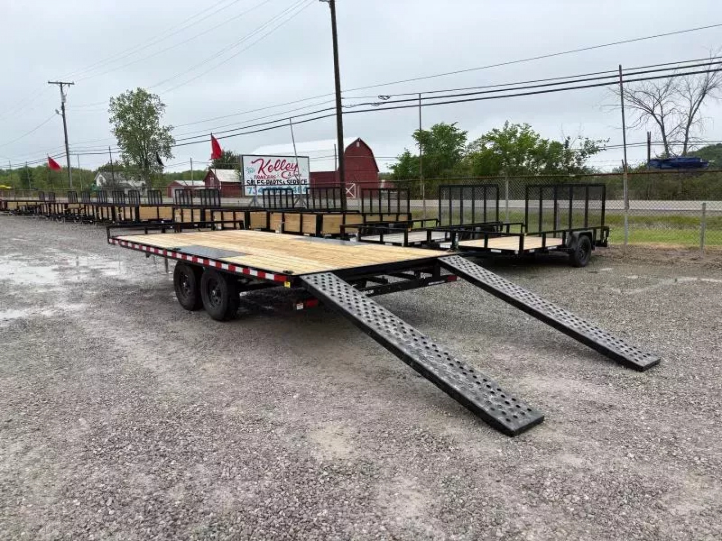 New 2025 Sure-Trac 8.5 x 18 Low Profile Flat Deck Deckover Trailer  10K
