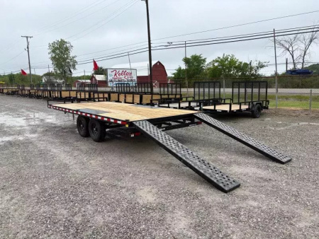 New 2025 Sure-Trac 8.5 x 18 Low Profile Flat Deck Deckover Trailer  10K