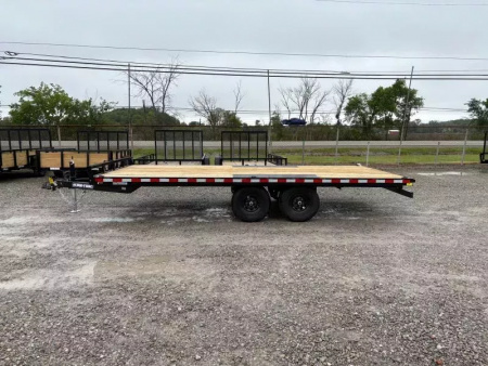 New 2025 Sure-Trac 8.5 x 18 Low Profile Flat Deck Deckover Trailer  10K