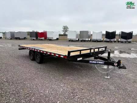New 2025 Sure-Trac 8.5 x 18 Low Profile Flat Deck Deckover Trailer  10K