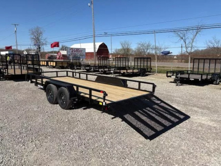New 2025 Sure-Trac 7x18 7K Tube Top Utility Trailer