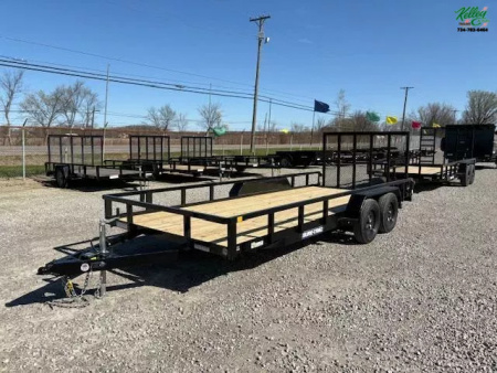 New 2025 Sure-Trac 7x18 7K Tube Top Utility Trailer