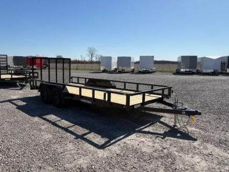 New 2025 Sure-Trac 7x18 7K Tube Top Utility Trailer