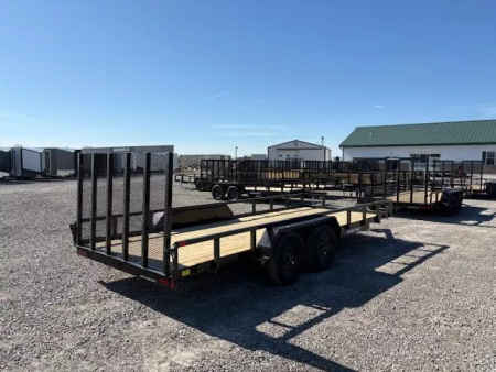 New 2025 Sure-Trac 7x18 7K Tube Top Utility Trailer