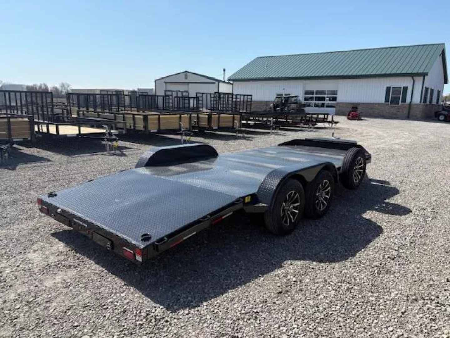 New 2026 Sure-Trac 7x18 7K Steel Deck Car Hauler Trailer
