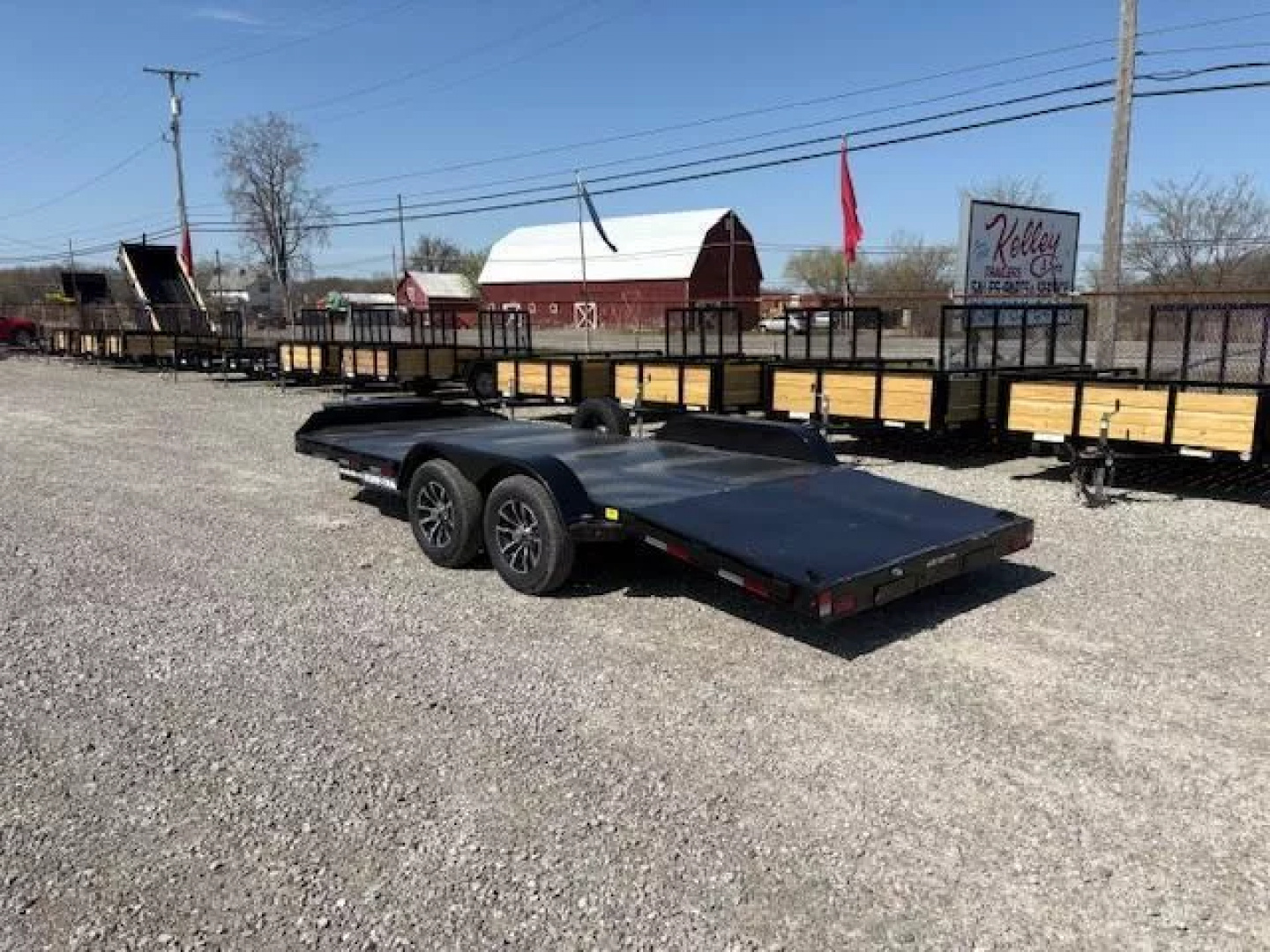 New 2026 Sure-Trac 7x18 7K Steel Deck Car Hauler Trailer