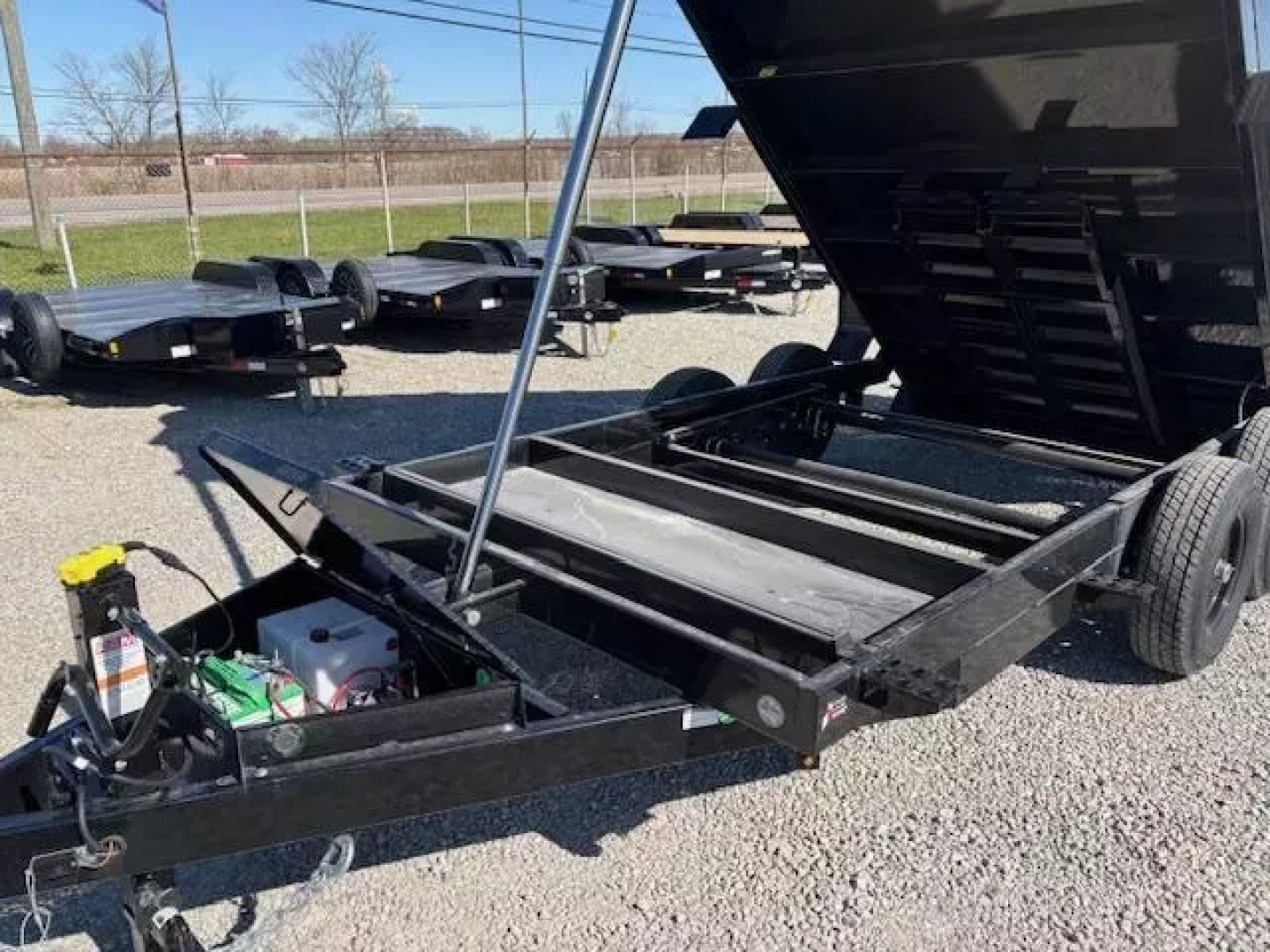 New 2025 Sure-Trac 82"x14 HD Low Profile Dump Trailer w/ 4 Ft. Sides  14K Telescopic