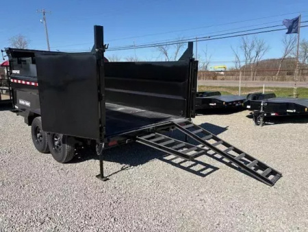 New 2025 Sure-Trac 82"x14 HD Low Profile Dump Trailer w/ 4 Ft. Sides  14K Telescopic