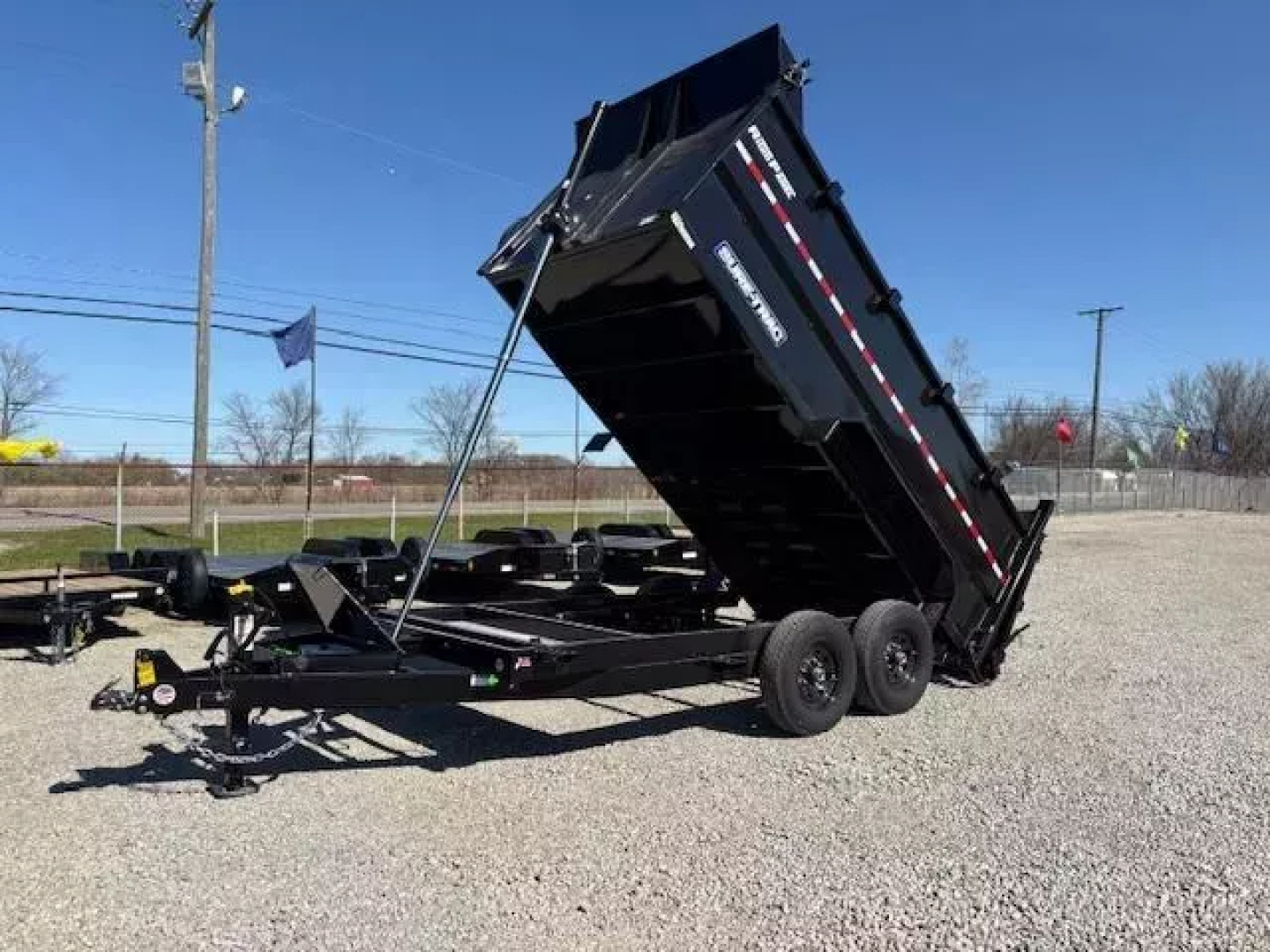 New 2025 Sure-Trac 82"x14 HD Low Profile Dump Trailer w/ 4 Ft. Sides  14K Telescopic