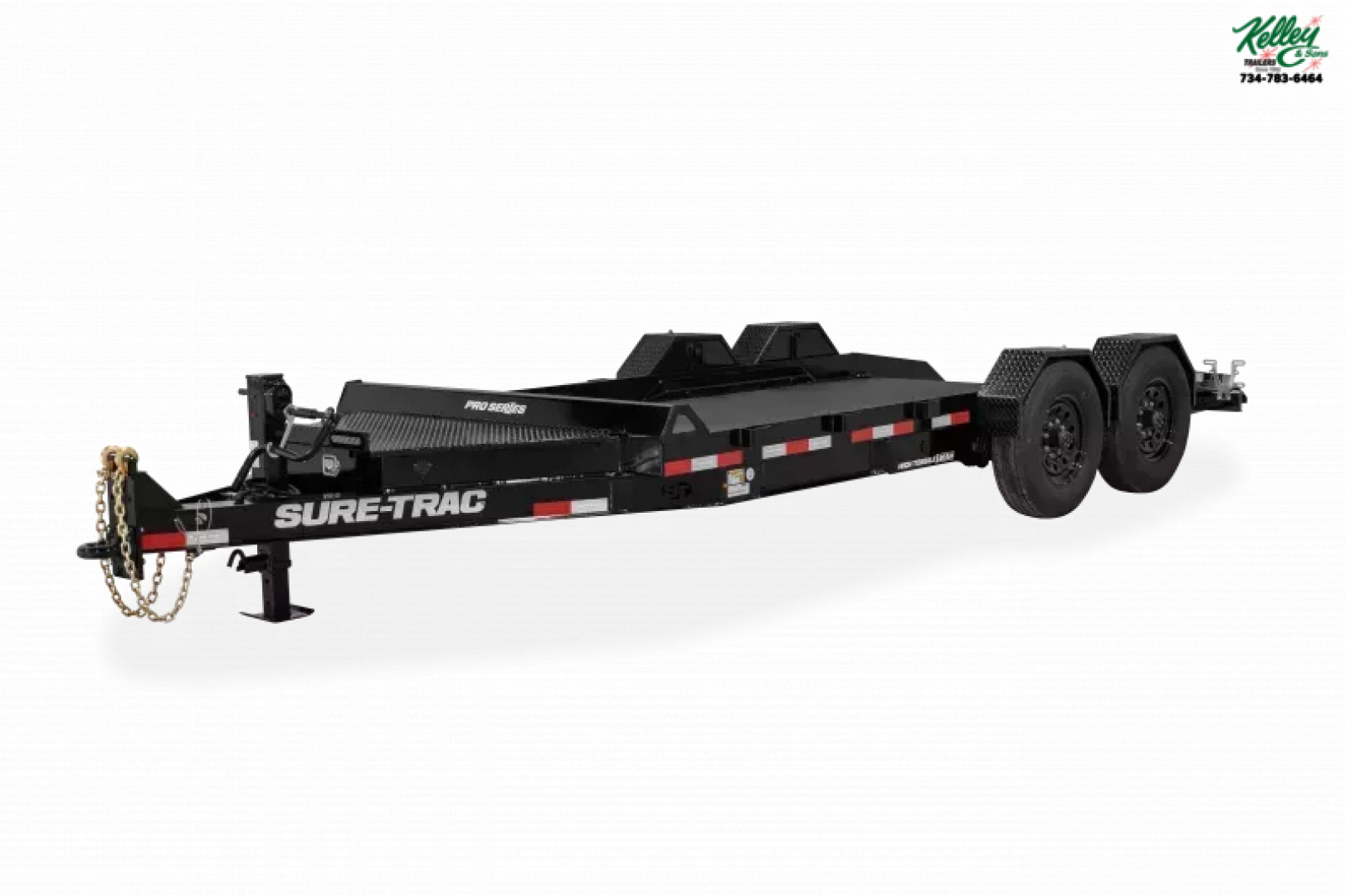 New 2025 Sure-Trac 7x14 15.4K Pro Series Drop Deck Equipment Trailer