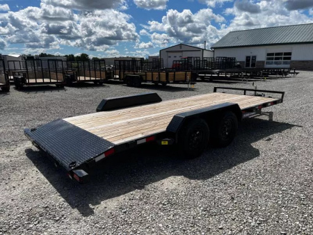 New 2025 Sure-Trac 7 x 18 (16+2) C-Channel Car Hauler Trailer  7K