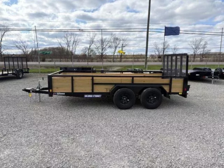 New 2025 Sure-Trac 7x14 7K 3-Board Tandem Axle Utility Trailer