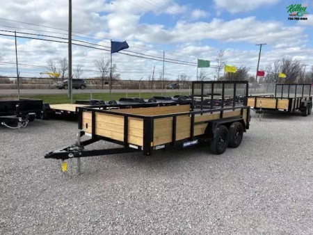 New 2025 Sure-Trac 7x14 7K 3-Board Tandem Axle Utility Trailer
